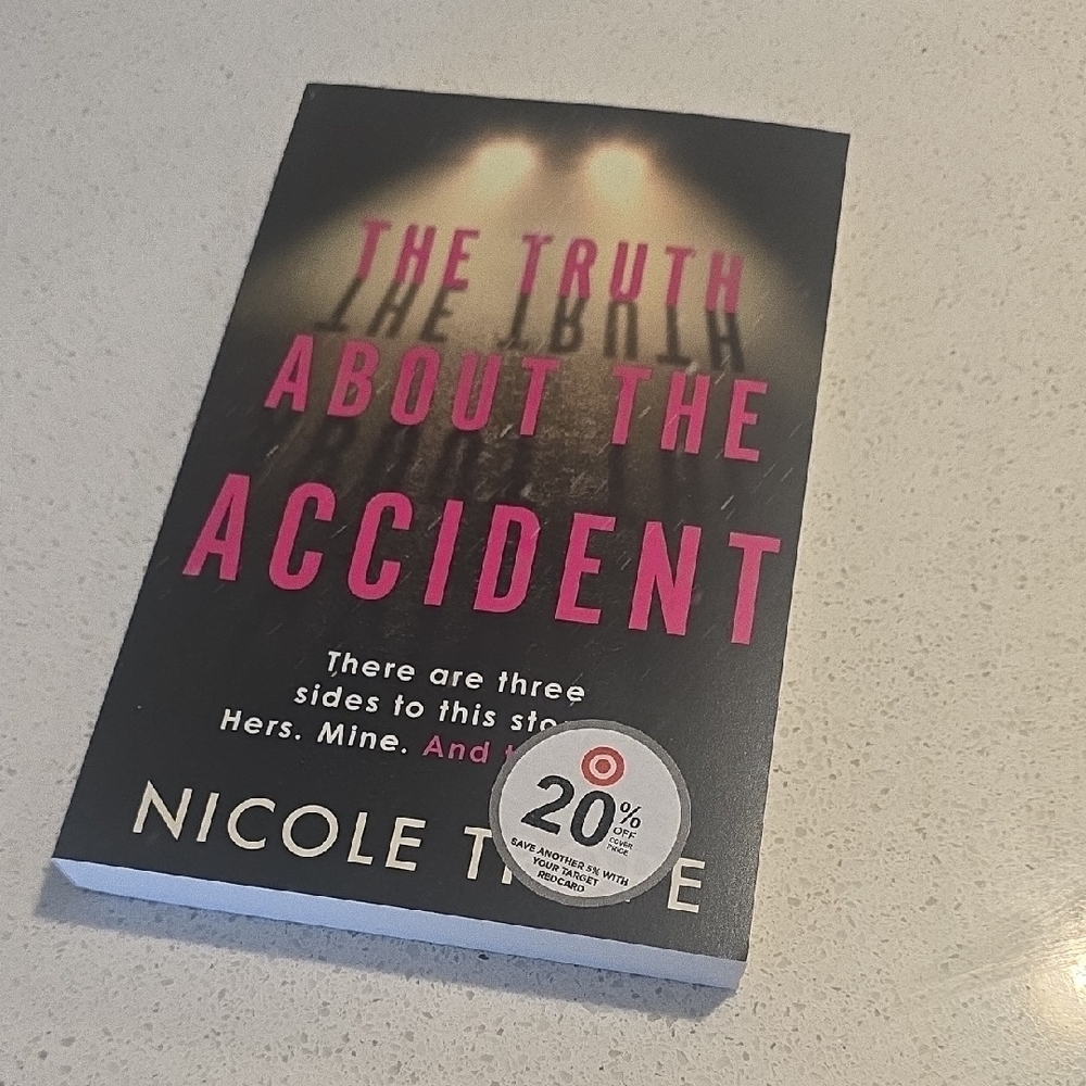 The Truth About the Accident Book by - Black and Pink Cover